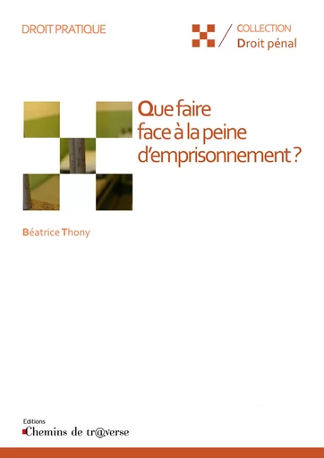 Que faire face à la peine d'emprisonnement ? - Béatrice Thony - Chemins de tr@verse