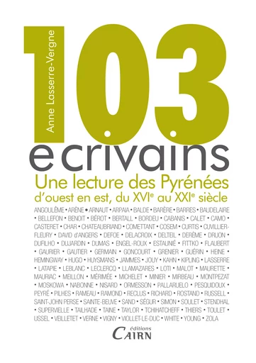 103 écrivains - Anne Laserre-Vergne - Éditions Cairn