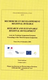 Recherche et développement régional durable