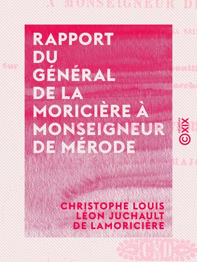 Rapport du général de La Moricière à Monseigneur de Mérode - Christophe Louis Léon Juchault de Lamoricière - Collection XIX