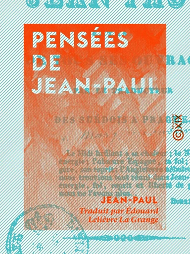 Pensées de Jean-Paul -  Jean-Paul - Collection XIX