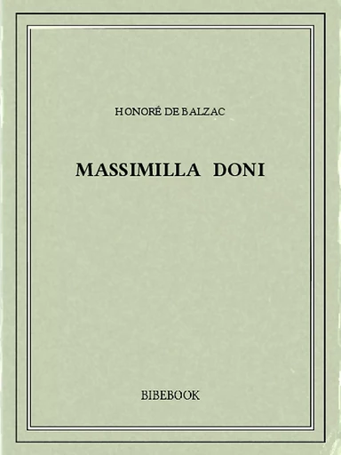 Massimilla Doni - Honoré de Balzac - Bibebook