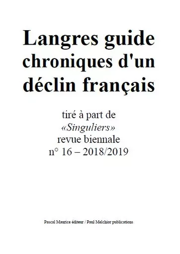 Langres guide -  - Pascal Maurice éditeur