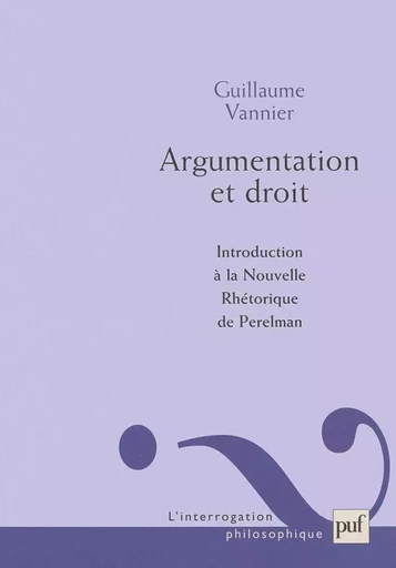 Argumentation et droit - Guillaume Vannier - Humensis