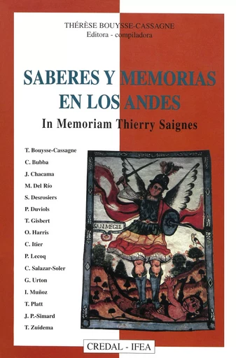 Saberes y memorias en los Andes -  - Éditions de l’IHEAL