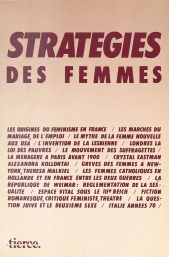 Stratégies des femmes -  Collectif - FeniXX réédition numérique