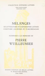 Mélanges de littérature et d'épigraphie latines, d'histoire ancienne et d'archéologie