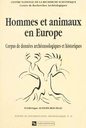 Hommes et animaux en Europe de l'époque antique aux temps modernes