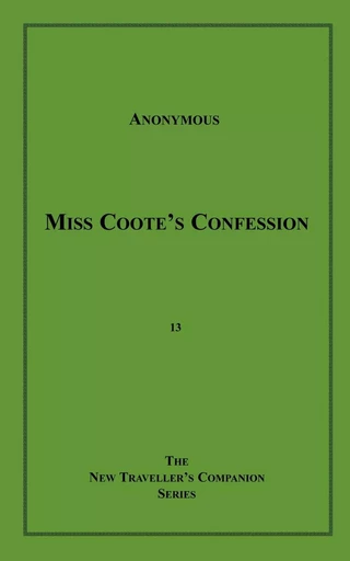 Miss Coote's Confession - Anon Anonymous - Disruptive Publishing