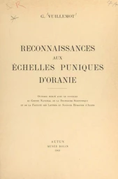 Reconnaissances aux échelles puniques d'Oranie