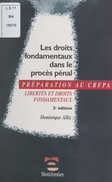 Les droits fondamentaux dans le procès pénal : libertés et droits fondamentaux