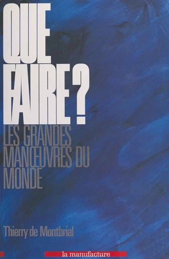 Que faire ? Les grandes manœuvres du monde - Thierry de Montbrial - FeniXX réédition numérique