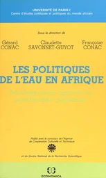 Les politiques de l'eau en Afrique : développement agricole et participation paysanne