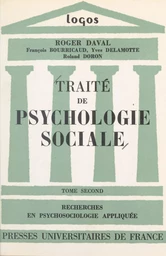 Traité de psychologie sociale (2)