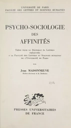 Psycho-sociologie des affinités