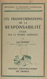 Les transformations de la responsabilité