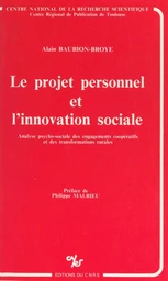 Le projet personnel et l'innovation sociale