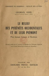 Le relief des Pyrénées occidentales et de leur piémont