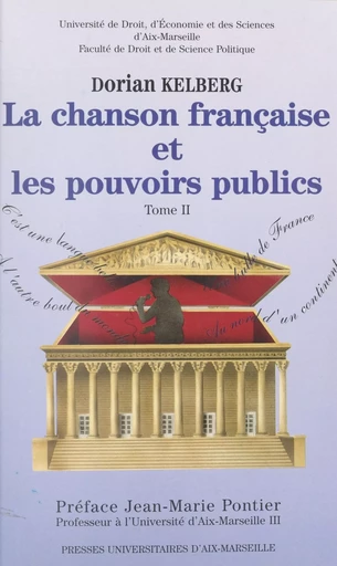 La chanson française et les pouvoirs publics (2) - Dorian Kelberg - FeniXX réédition numérique