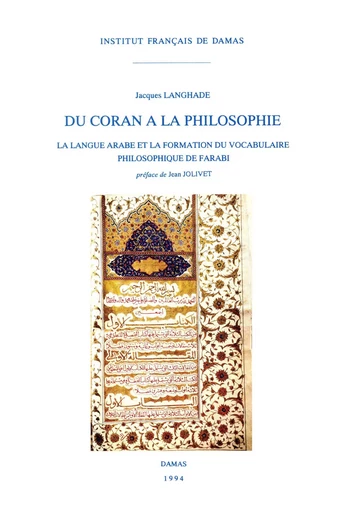 Du Coran à la philosophie - Jacques Langhade - Presses de l’Ifpo