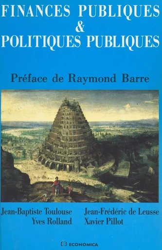 Finances publiques et politiques publiques - Jean-Baptiste Toulouse - FeniXX réédition numérique