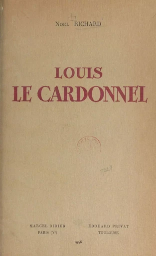 Louis Le Cardonnel - Noël Richard - FeniXX réédition numérique