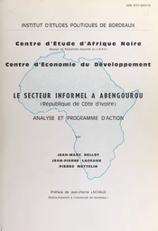 Le secteur informel à Abengourou, République de Côte d'Ivoire