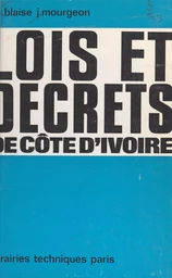 Lois et décrets de Côte-d'Ivoire