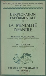 L'exploration expérimentale de la mentalité infantile