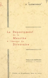 Le département de la Meurthe à l'époque du Directoire