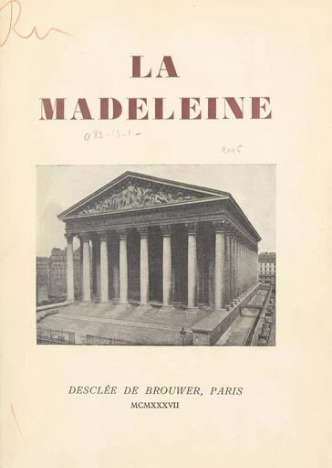 La Madeleine - Antoine Kriéger - FeniXX réédition numérique