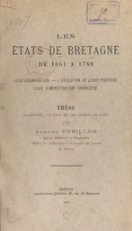 Les États de Bretagne de 1661 à 1789