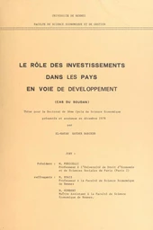 Le rôle des investissements dans les pays en voie de développement