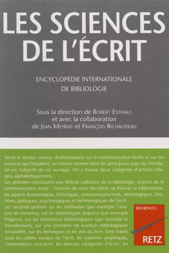 Les Sciences de l'écrit - Robert Estivals - Retz (réédition numérique FeniXX)