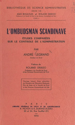 L'ombudsman scandinave - André Legrand - FeniXX réédition numérique