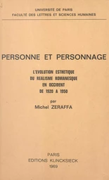 Personne et personnage