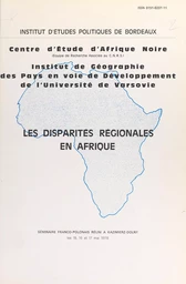 Les disparités régionales en Afrique