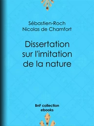 Dissertation sur l'imitation de la nature