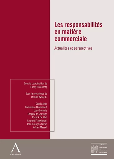 Les responsabilités en matière commerciale - Fanny Rozenberg, Ouvrage Collectif - Anthemis