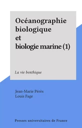 Océanographie biologique et biologie marine (1)