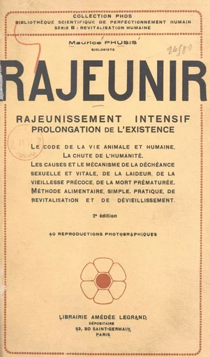 Rajeunir - Maurice Phusis - FeniXX réédition numérique