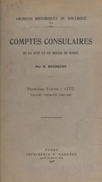 Comptes consulaires de la cité et du bourg de Rodez