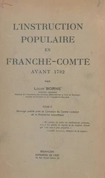 L'instruction populaire en Franche-Comté avant 1792 (2)