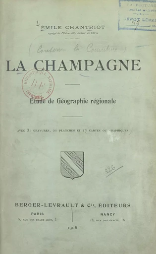 La Champagne - Émile Chantriot - FeniXX réédition numérique