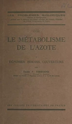 Le métabolisme de l'azote