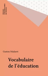 Vocabulaire de l'éducation