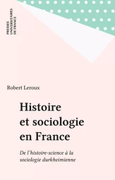 Histoire et sociologie en France