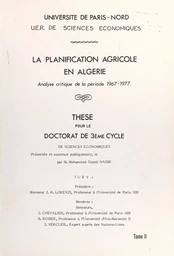 La planification agricole en Algérie : analyse critique de la période 1967-1977 (2). La planification et l'entreprise dans l'agriculture