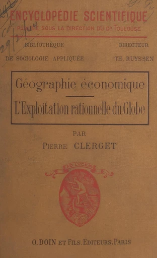 Géographie économique - Pierre Clerget - FeniXX rédition numérique