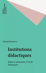 Institutions didactiques